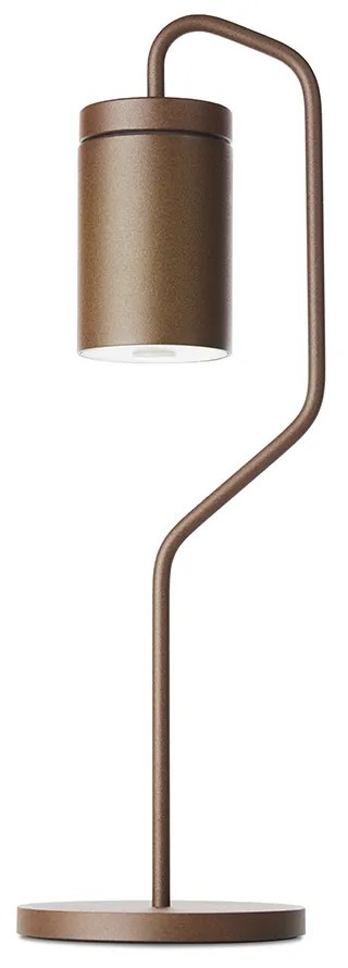 Lampada Da Tavolo Da Esterno Ricaricabile Magnet Moderna Alluminio Corten Led