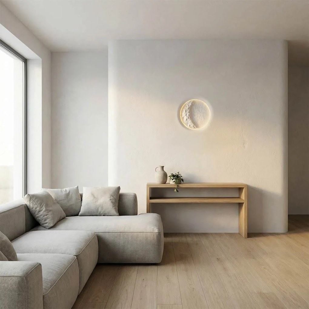 Lampada LED da incasso 85W Luna Crescente 30x30 cm in Gesso