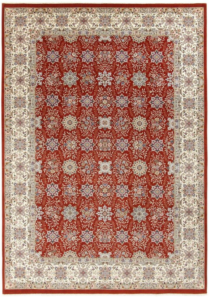 Isfahan Tappeto 250 x 350 (Iran) Annodato A Mano