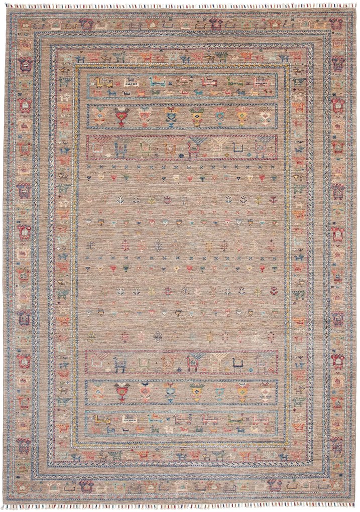 Samarkand Tappeto orientale 210x290 Grigio (Pakistan) Annodato A Mano