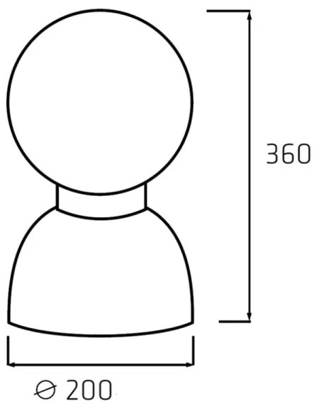 Helios 306-WLG223 - Lampada tecnica LED per esterni WORK GLOBE 2 LED/23W/230V IP44