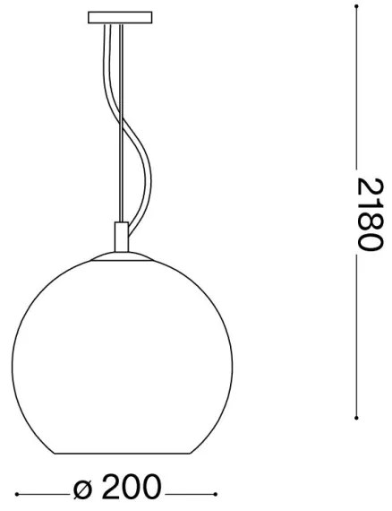 Ideal Lux - Lampadario a sospensione con filo NEMO 1xE27/42W/230V diametro 20 cm beige