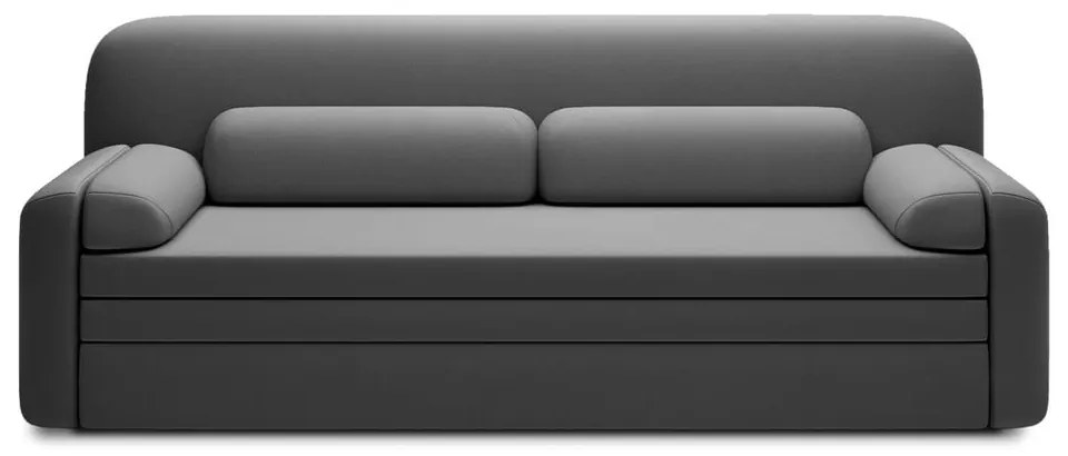 Divano grigio tortora allungabile/con contenitore con rivestimento in velluto 236 cm Elioss – ELTAP