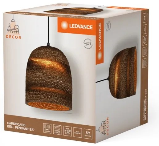 Ledvance - Lampadario a sospensione con filo DECOR CARDBOARD 1xE27/15W/230V diametro 25 cm