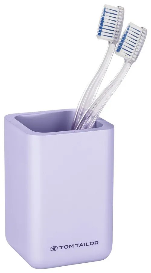 Portaspazzolino in poliresina viola Tom Tailor T-Rounded – Wenko