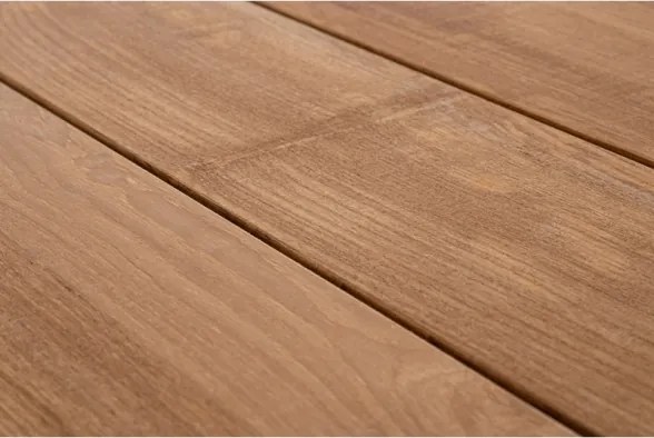 Tavolo Da Esterno In Alluminio Piano In Teak Allungabile 110x253/384 Cm Cameron Antracite Bizzotto