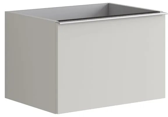 Mobile da bagno sotto lavabo Pixel plain grigio laccato opaco L 60 x H 40 x P 45.5 cm 2 cassetti, lavabo non incluso