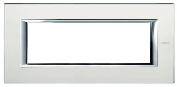 Placca 6 moduli serie Axolute  BTICINO bianco specchio