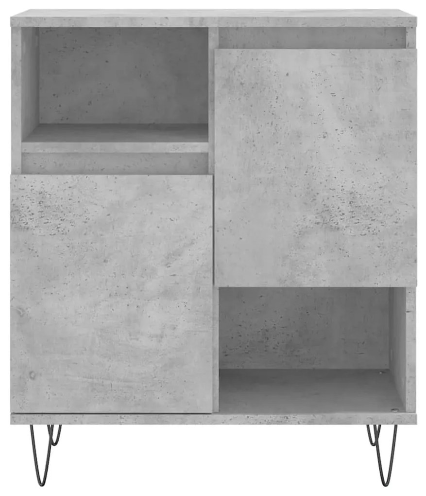 Credenza Grigio Cemento 60x35x70 cm in Legno Multistrato