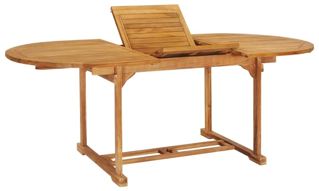 Set da pranzo da giardino 7 pz in legno massello di teak