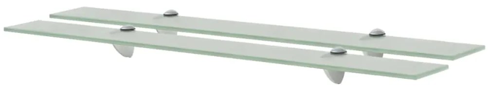 Mensole Galleggianti 2 Pz İn Vetro 80x10 Cm 8 Mm /