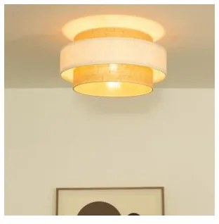 Plafoniera BOHO 1xE27/60W/230V Ø 40 cm crema/iuta