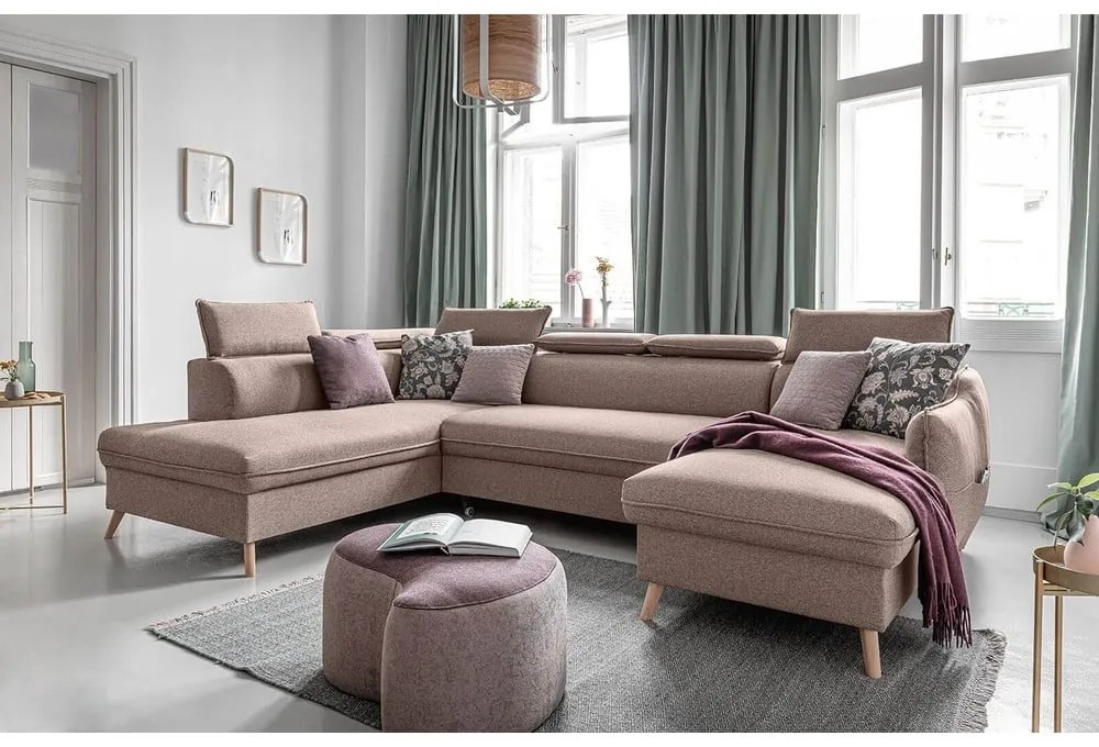 Divano letto angolare beige (angolo sinistro) Sweet Harmony - Miuform