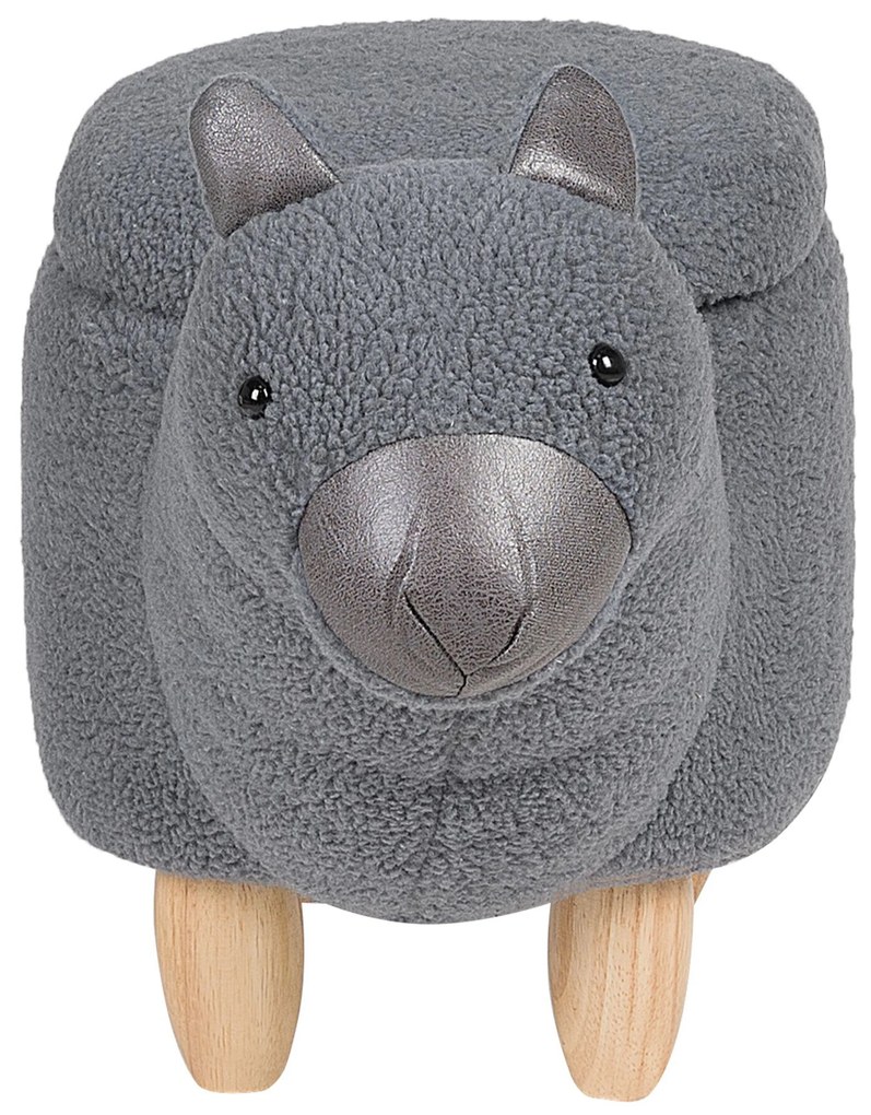 Pouf in tessuto grigio ALPACA Beliani