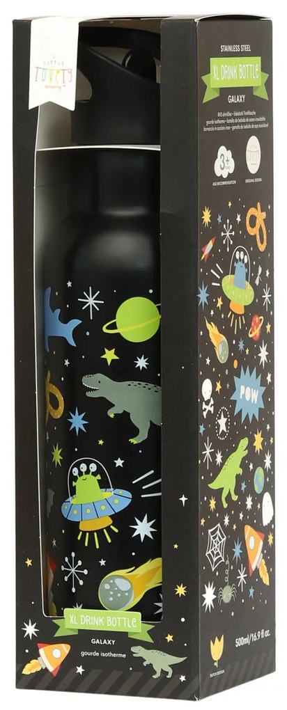 A Little Lovely Company - borraccia in acciaio inox, 500 ml - spazio