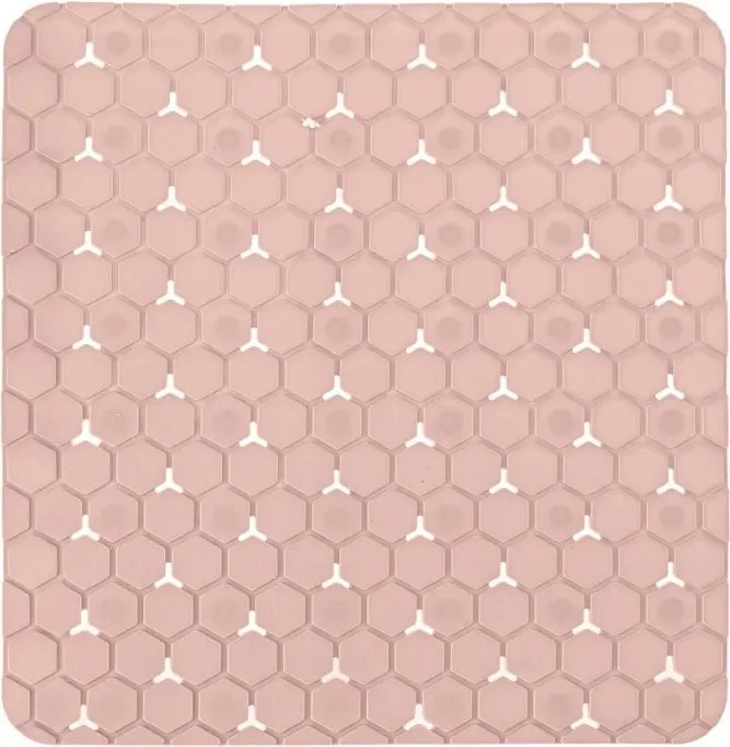 Tappeto bagno antiscivolo rosa 54x54 cm Maya