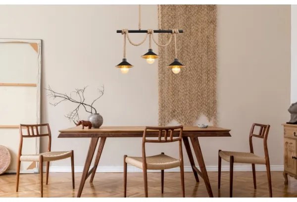 Globo 15690-3H - Lampadario a sospensione su cavo DIANA 3xE27/60W/230V nero