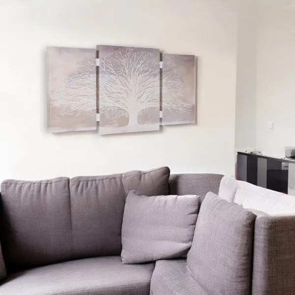 Quadro stampa su tela a TRIS 70x140 cm telaio in legno con Albero della vita