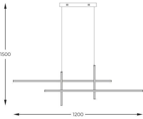 Zuma Line 22008P-BK/GD - Lampadario LED a sospensione con filo EDGE LED/42W/230V 3000/4000/6000K
