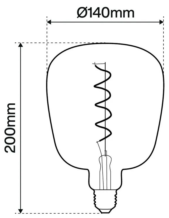 Lampada LED E27 4W Cubo a Filamento 2.000K