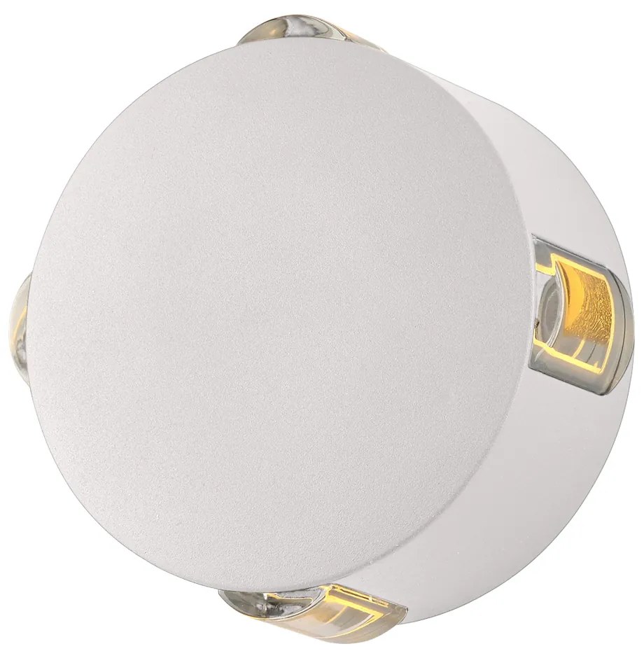 Applique Led da parete Dalì 4x1W Bianco IP54 Bianco neutro 4000K Novaline