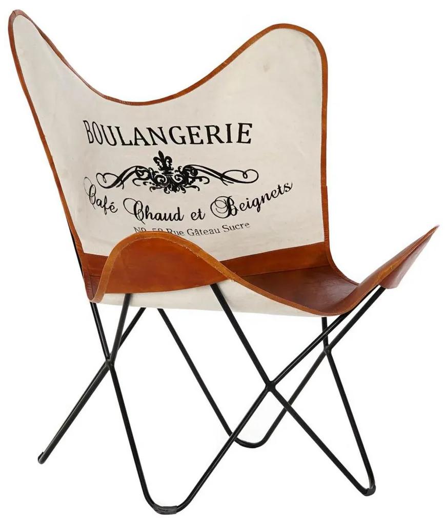 Sedia DKD Home Decor Boulangerie Marrone Metallo (71 x 76 x 84 cm)