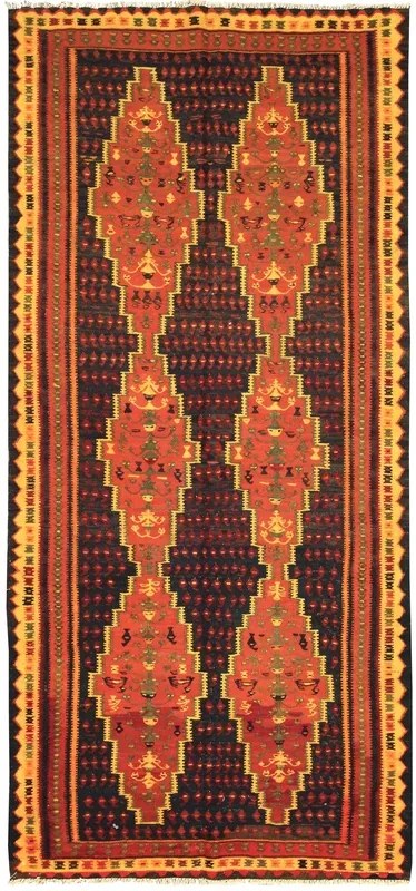 Kilim Tappeto 280 x 130 (Iran) Tessuto A Mano