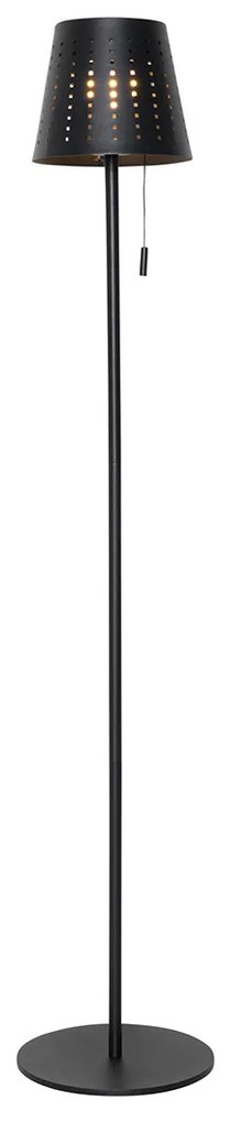 Lampada da terra da esterno nera con LED dimmerabile a 3 step su solare - Ferre