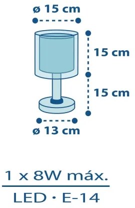 Dalber 60611N - Lampada da comodino LED per bambini POLICE 1xG4/4W/230V multicolore