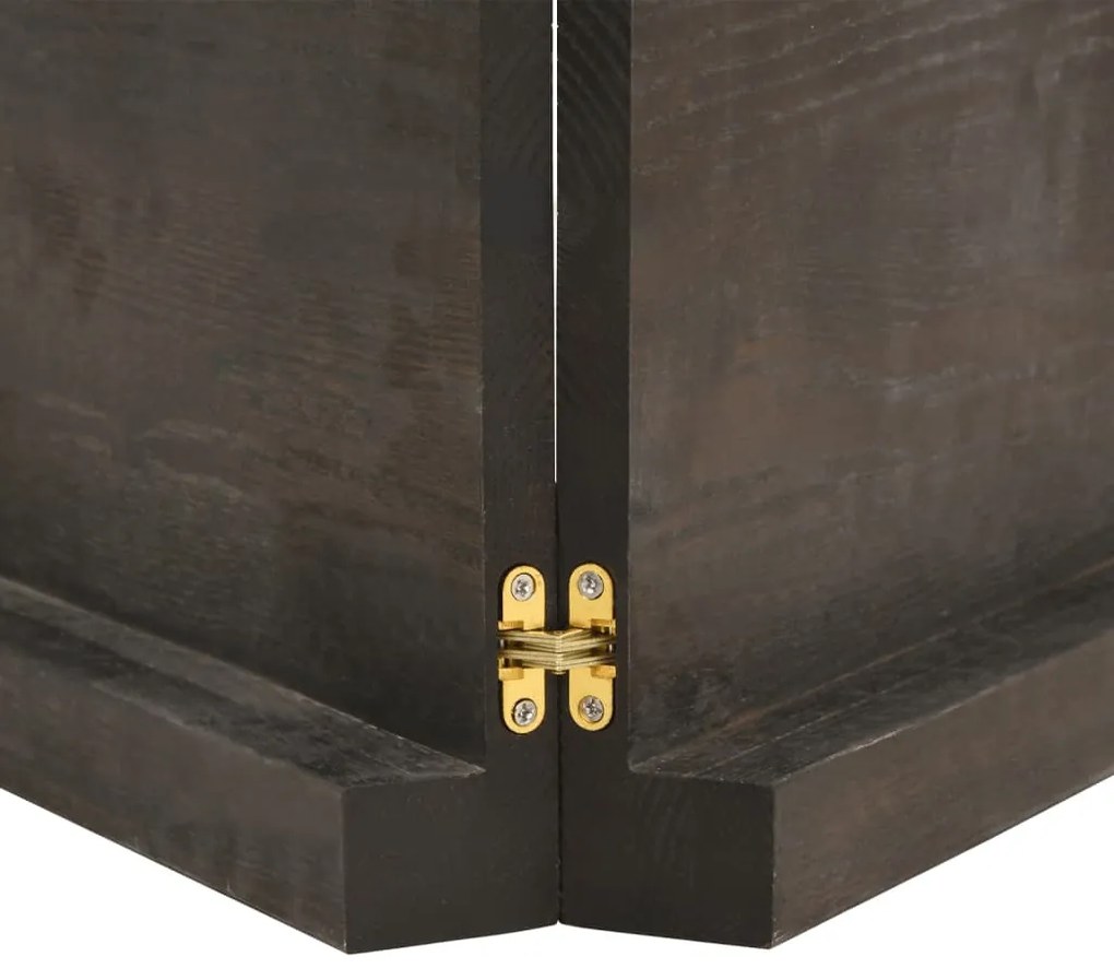 Ripiano muro grigio scuro 180x40x6 cm massello rovere trattato