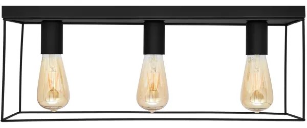Plafoniera FINN 3xE27/15W/230V nero