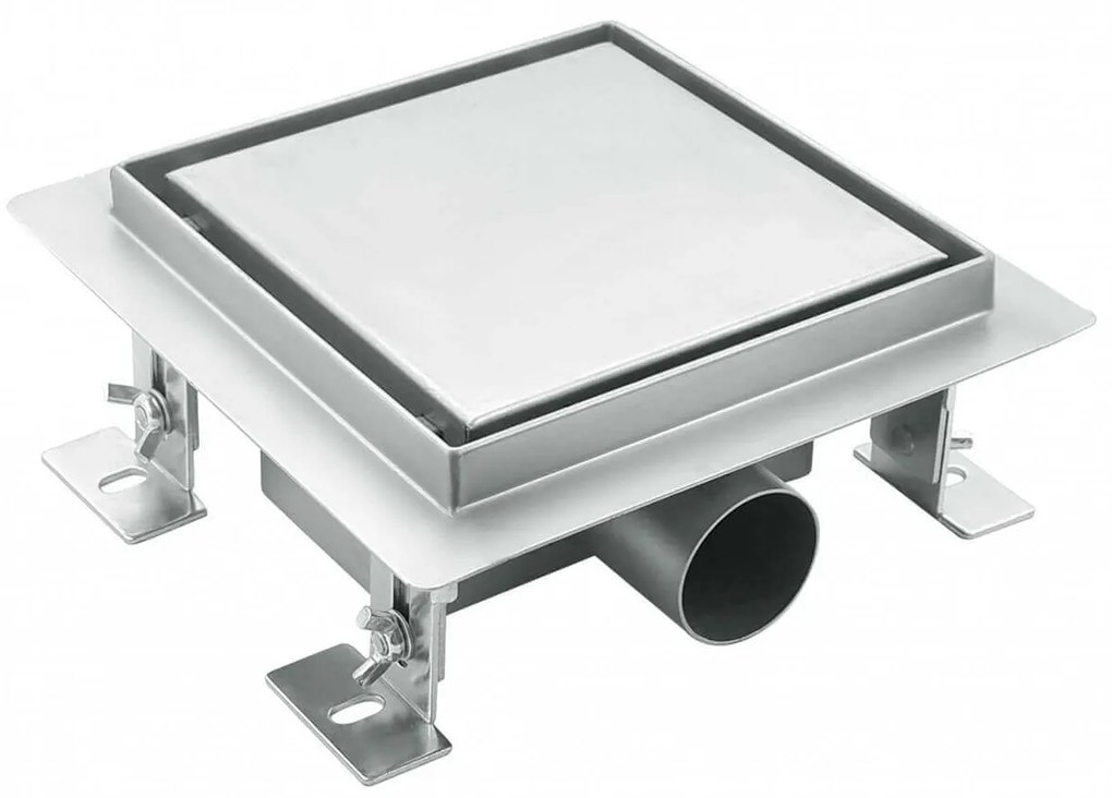 Canalina Di Scarico Doccia Piastrellabile Acciaio Inox 15x15