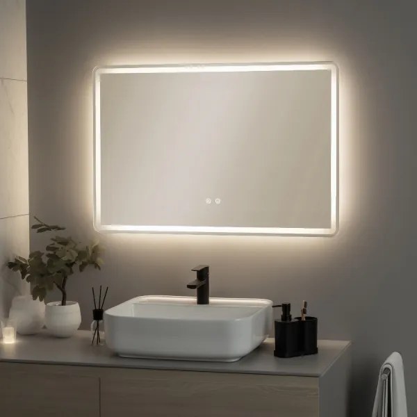 Brilagi - Specchio da bagno riscaldato con illuminazione LED dimmerabile BELLA LED/19W/230V 60x90 cm IP44