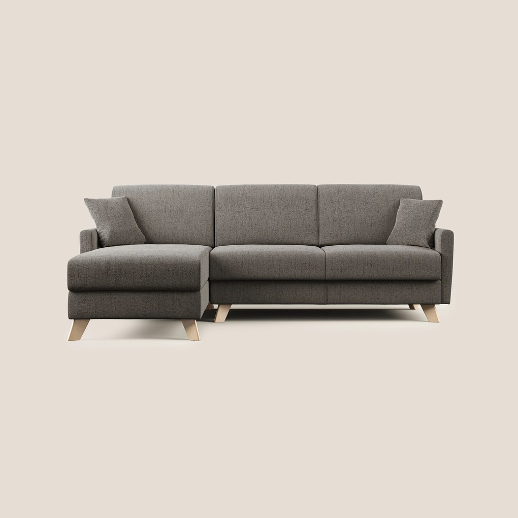 Edgar divano letto angolare in tessuto felis impermeabile T03 talpa