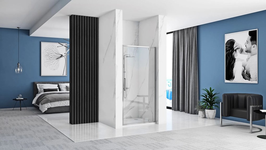 Porta doccia REA Rapid Swing Chrom 90