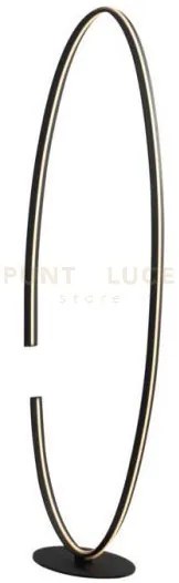 Piantana led clarke nera 25w 3650lm 4000k 42x4x133cm in alluminio