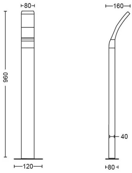 Philips - Lampada da esterno a LED SPLAY LED/12W/230V 4000K 96 cm IP44