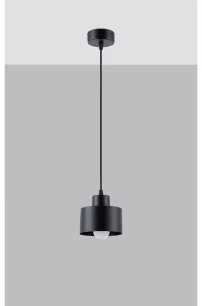 Sollux SL.1132 - Lampadario a cavo SAVAR 1xE27/60W/230V nero