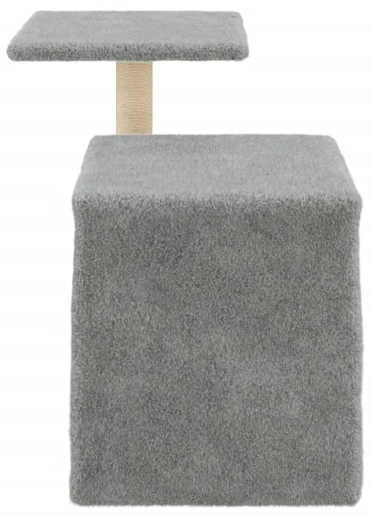 Albero per gatti con tiragraffi in sisal grigio chiaro 50,5 cm