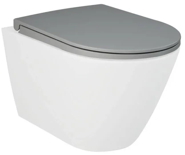 Copriwater originale serie Feeling grigio opaco chiusura soft-close