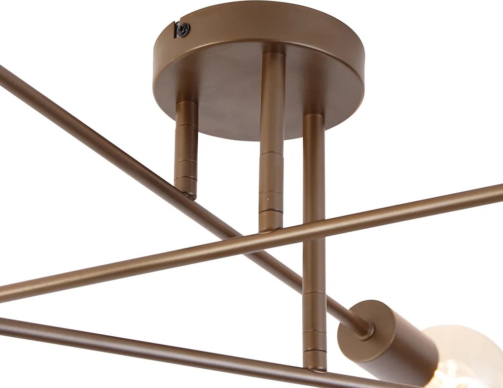 Plafoniera Smart Bronzo Scuro 6 Luci Incluse 6 Wifi G95 - Sydney