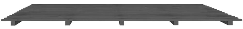 Giroletto grigio 180x200 cm in legno massello di pino