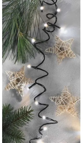 Catena luminosa LED da esterno 80 LED/13 m IP44 bianco caldo/freddo