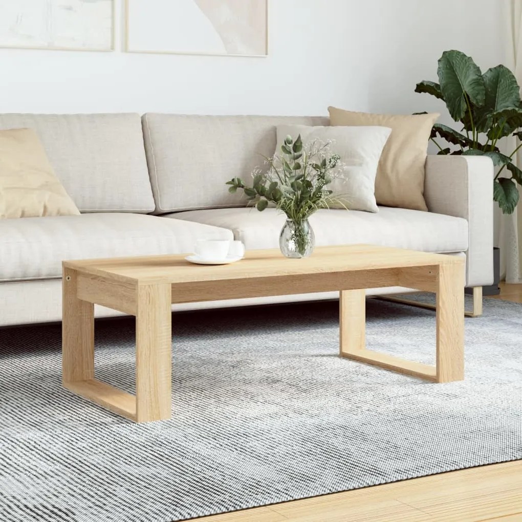 Tavolino Da Salotto Rovere Sonoma 102x50x35cm Legno Multistrato /