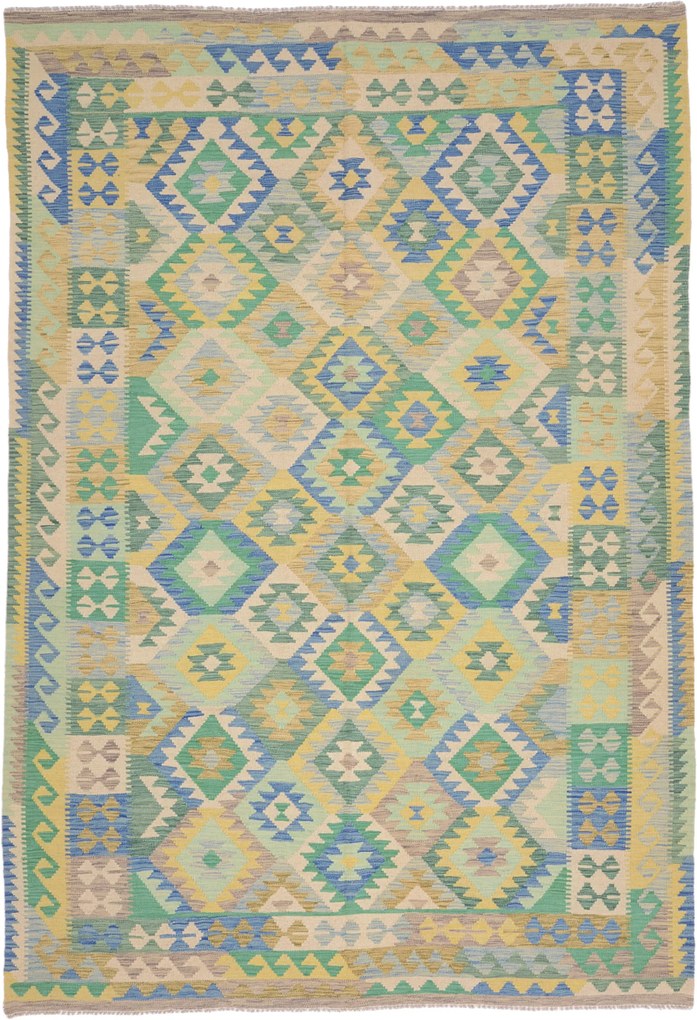 Kilim Tappeto orientale 210x300 (Afghanistan) Annodato A Mano