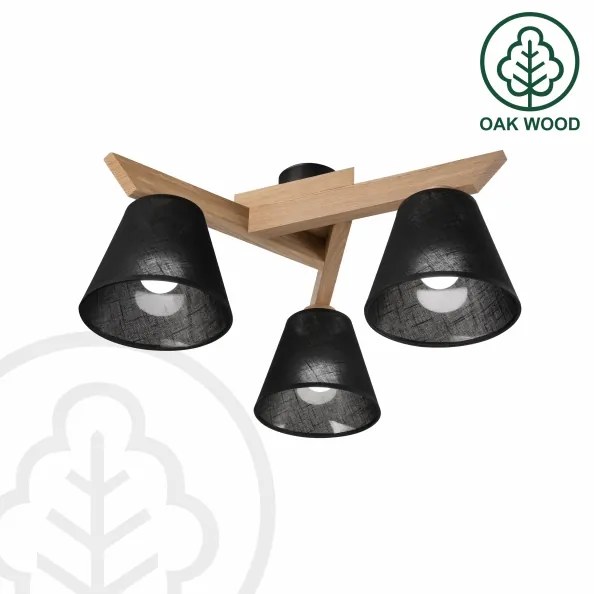 Brilagi - LED  Lampadario a plafone ANTHONY 3xE14/40W/230V quercia/nero