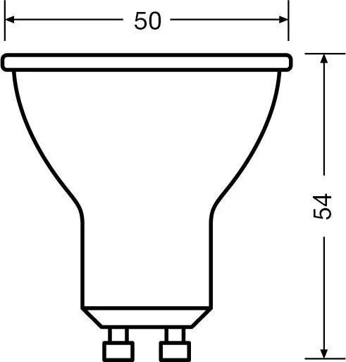 Confezione da 3 lampadine LED PAR16 GU10, 4,5 W, 230 V, 6500 K, 60° - Osram