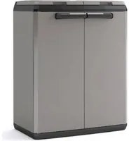 Armadio per Raccolta Differenziata 68x39x85 cm Keter Split Cabinet Basic Grigio