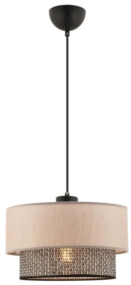 Lampada a sospensione su cavo ECHO 1xE27/60W/230V beige/grigio