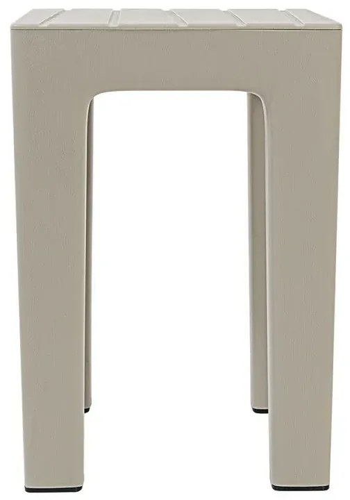 Set 2 pz Lello lo sgabello multiuso tortora ad alta resistenza effetto legno